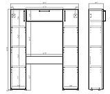Шафа-пенал у ванну MebelProff ПВ-11, шафка для речей в ванну кімнату, фото 9