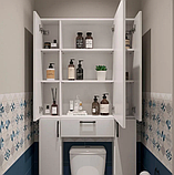 Шафа-пенал у ванну MebelProff ПВ-11, шафка для речей в ванну кімнату, фото 6