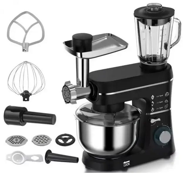 Кухонный комбайн Domotec R 6676B чаша 10L, многофункциональный комбайн ...