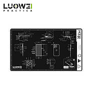 Килимок для паяння LUOWEI LW-M3 (59.3см*34.5см) термостійкий силіконовий (чорний)