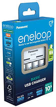 Універсальний зарядний пристрій Panasonic BQ-CC61USB+BK-3MCDE (K-KJ61MCD40USB), AA/AAA, Eneloop ready, LED, 2ch на 2/4 батареї, Ec, фото 5