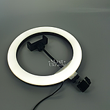 Кільцева LED лампа для селфі 26см з тримачем для телефону та кріпленням під штатив Ring Fill Light -QX-260., фото 7