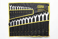 Набір ключів ріжково-накидних у чохлі CrV 6-28, 30, 32 мм (25 шт.) СИЛА 201151