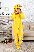 Пижама костюм Кигуруми Пикачу желтый р.100-140 для детей