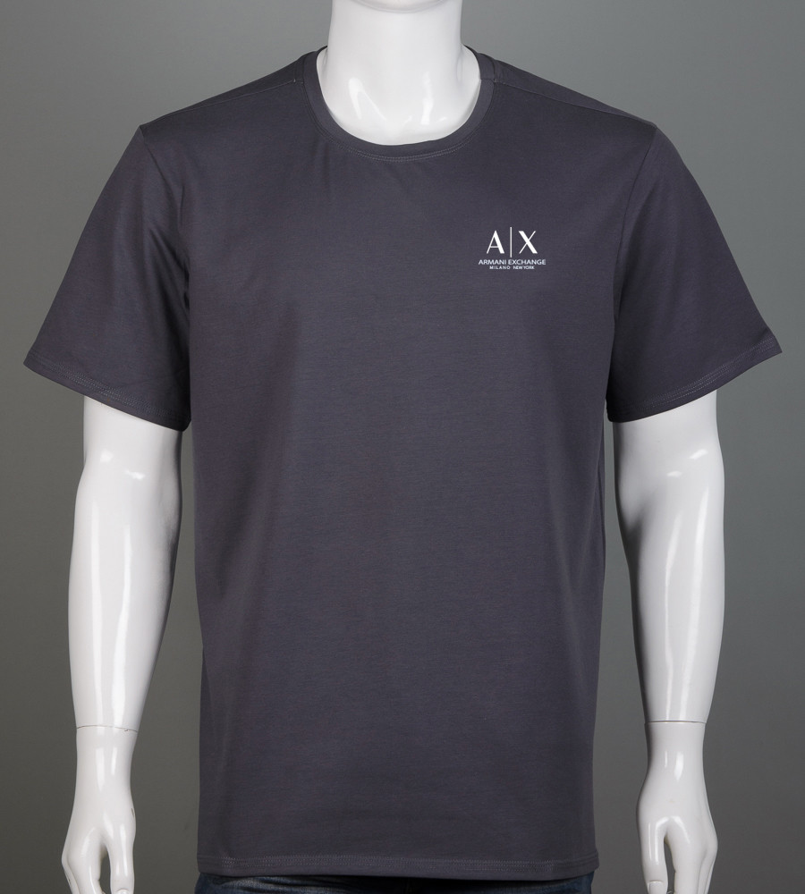 Футболка батал Armani Exchange 2420б (Уп.4шт 3XL,4XL), Графіт