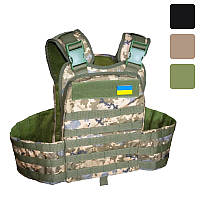 Плитоноска Kirasa тактична кордура система кріплення MOLLE R_2443 Піксель