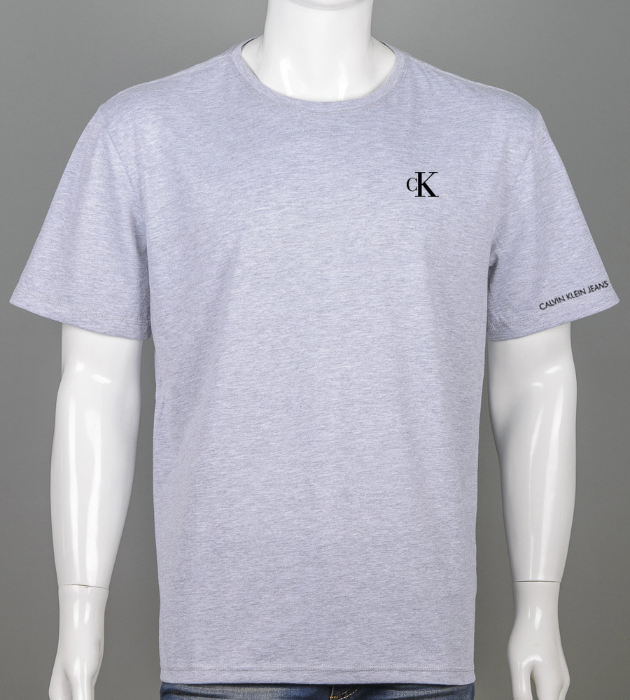 Футболка батал Calvin Klein 2418б (Уп.4шт 3XL,4XL), Св.Сірий меланж