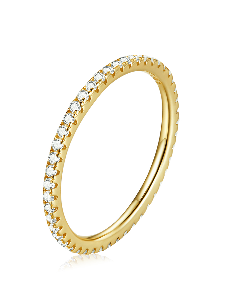 Срібна каблучка з камінчиками в позолоті