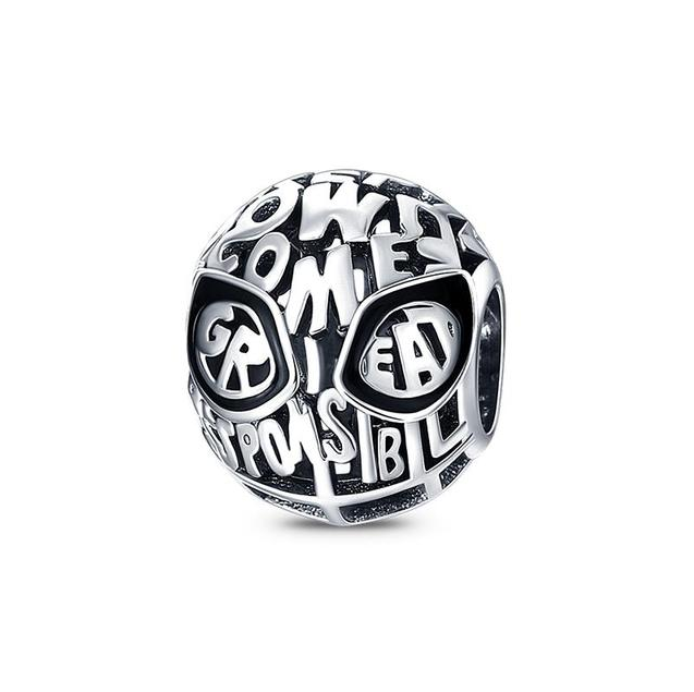 Срібна намистина (шарм) для браслета чи ланцюжка  Маска Людини-Павука