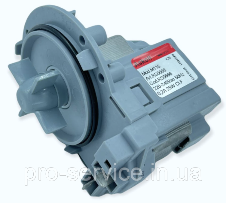 Насос Askoll M116 для пральних машин Indesit, Ariston, Candy, Hoover