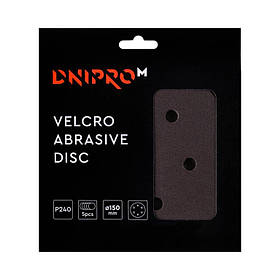 Круг шліфувальний самозачіпний Dnipro-M Р240 150 мм (5 шт/уп)