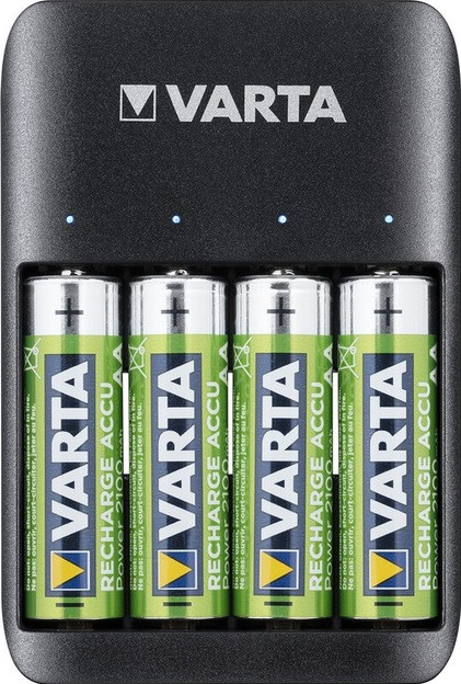 Універсальний зарядний пристрій Varta USB QUATTRO CHARGER (57652) +4x2100mAh, AA/AAA, microUSB, LED, 4 канала, Blister