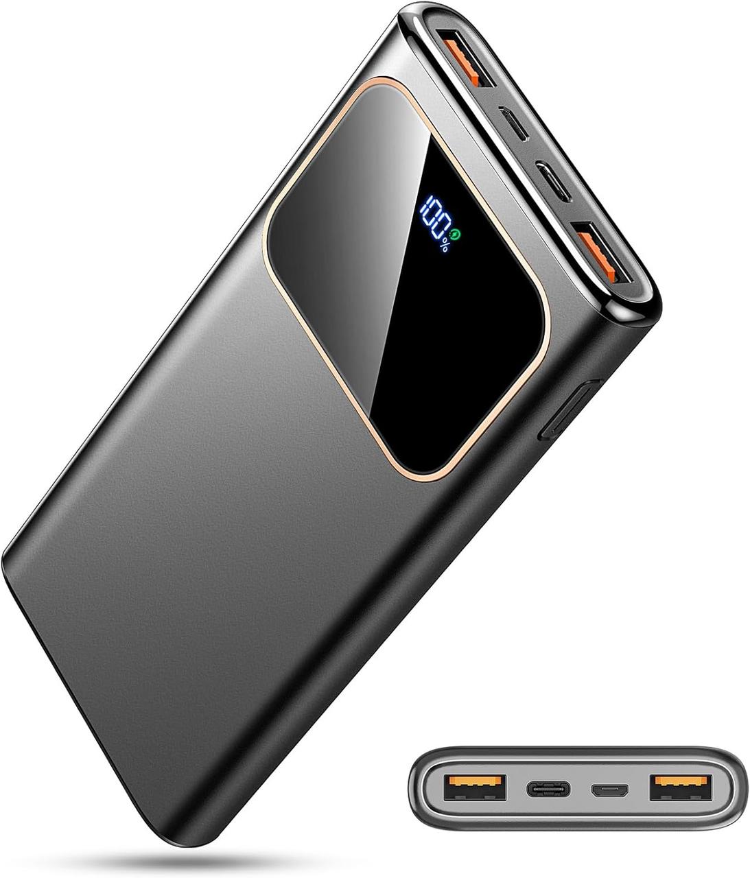 Power Bank Швидка зарядка 10000 мАг, портативний зарядний пристрій потужністю 22,5 Вт USB C Вхід та вихід Powerbank