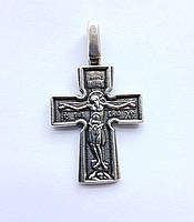 Хрест двосторонній з металу. Розмір хреста 31×25мм