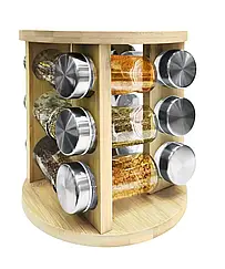 Набір для спецій Bohmann 12 предметів на підставці що обертається BH-7864-12FL