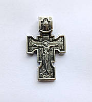 Хрест двосторонній,  загальний розмір 40×25мм з металу.