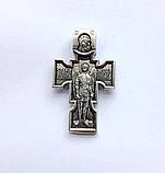 Хрест двосторонній,  загальний розмір 40×25мм з металу., фото 2