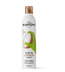 Кокосова олія спрей Mantova Olio di Cocco Spray, 100% натуральна 200 мл.