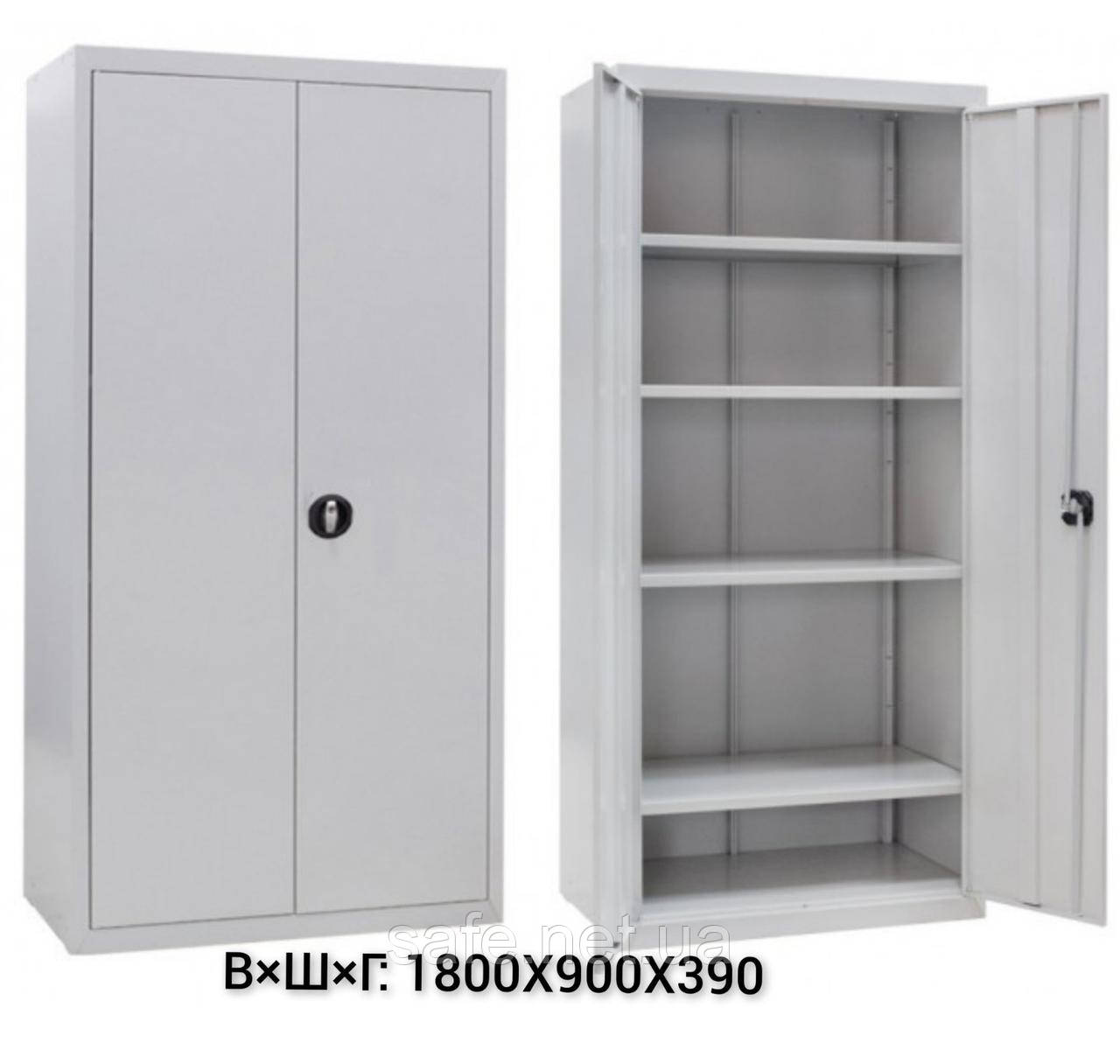 Шафа металева Levmetal ШБМ-18 (ВxШxГ:1800x900x390), 0,5 мм, шафа для офісу, шафа для документів