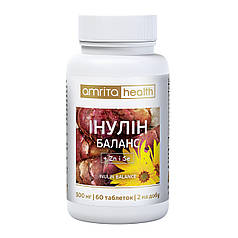Інулін Баланс + Zn і Se (посилена формула інутану) 60 таблеток по 0,5 г Амрита
