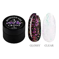 Crooz Гель для дизайну нігтів Diamond Gel #3, 5г