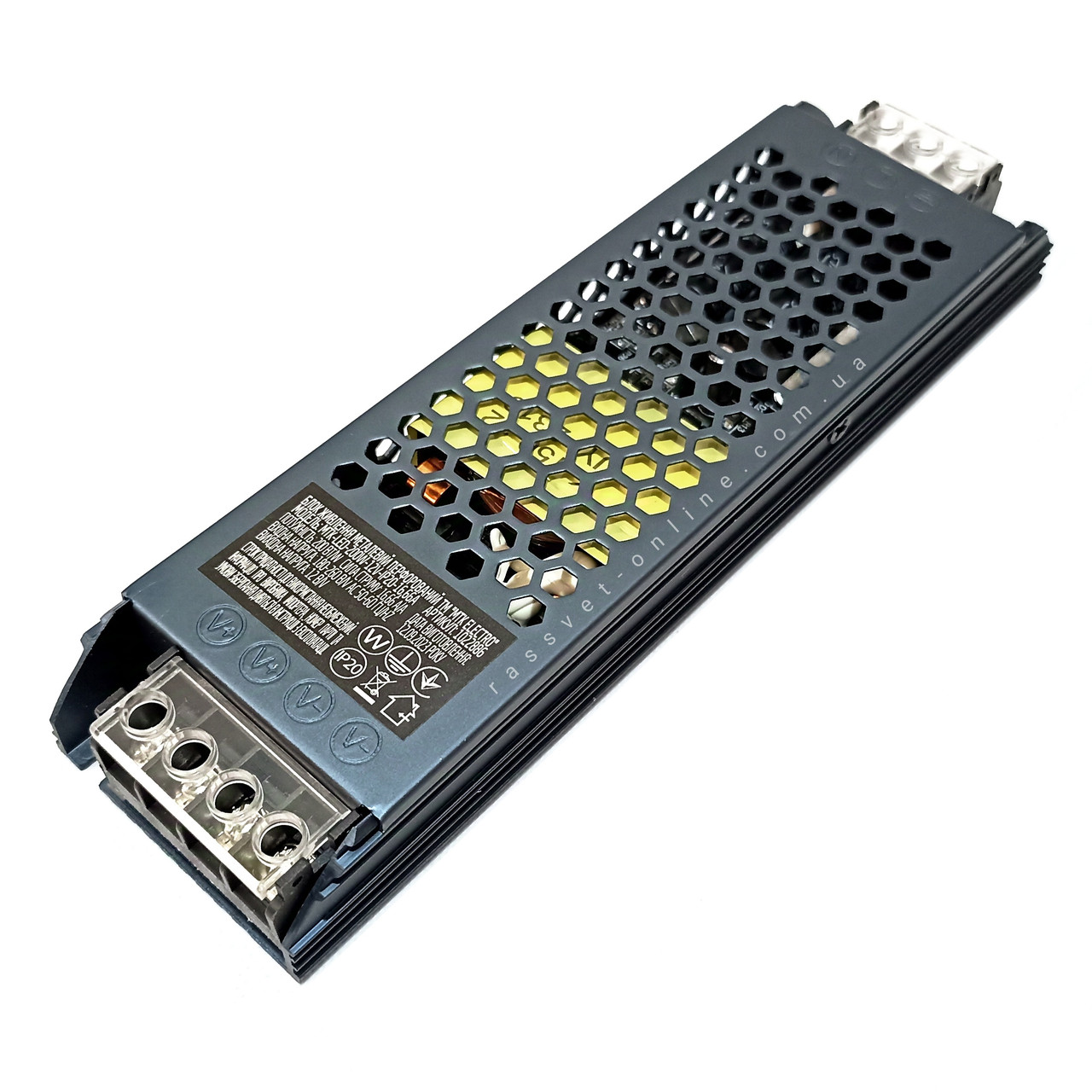 Блок живлення 200W 12V MTK Electro MTK-LED-200W-12V-IP20-16.66A маленький 179х50х23мм (200Вт 12В 16.66А) для LED стрічки