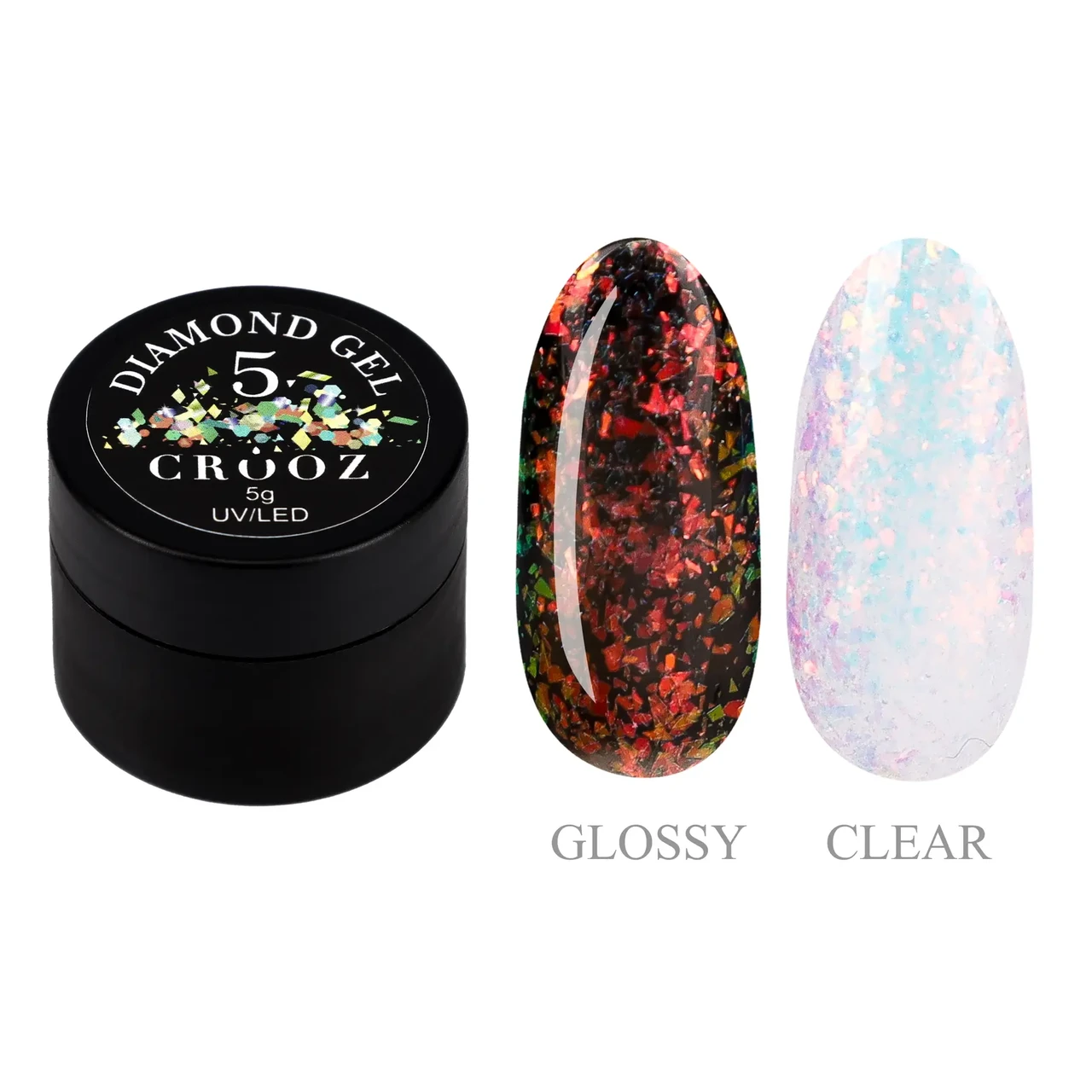 Crooz Гель для дизайну нігтів Diamond Gel #5, 5г, фото 1