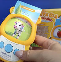 Дитячий Картрідер Жирафа Всезнайко WToys укр мова 122 картки 244 зображення 18 тем для навч казки пісні вірші в кор 23*17*6см, фото 3