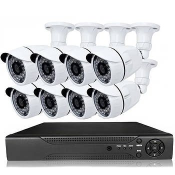 Система відеоспостереження на 8 камер AHD 1080p Комплект камер зовнішнього відеоспостереження