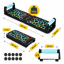 Упори (дошка) для віджимань зі змінним хватом 4FIZJO Push-up Board складана (P-5907739312785), фото 5