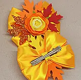 Осінні бантики резинка заколка на вибір Осенние заколочки 80 грн за 1 шт Заколки з листям Бантики с листочками, фото 5