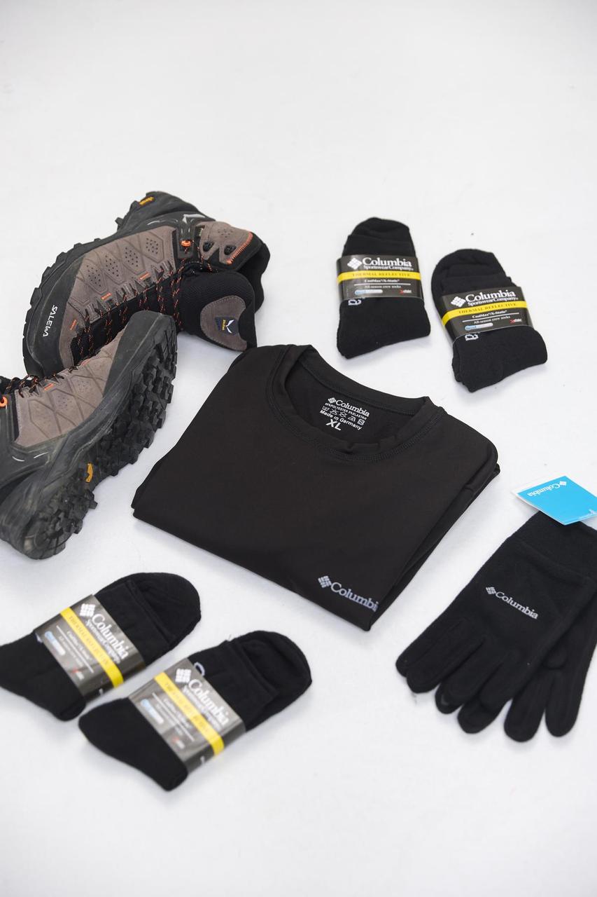 Термо чол.чорне CLMB + 4 пари Термошкарпеток CLMB + Рукавиці CLMB, фото 1