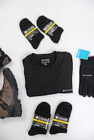 Термо чол.чорне CLMB + 4 пари Термошкарпеток CLMB + Рукавиці CLMB, фото 3