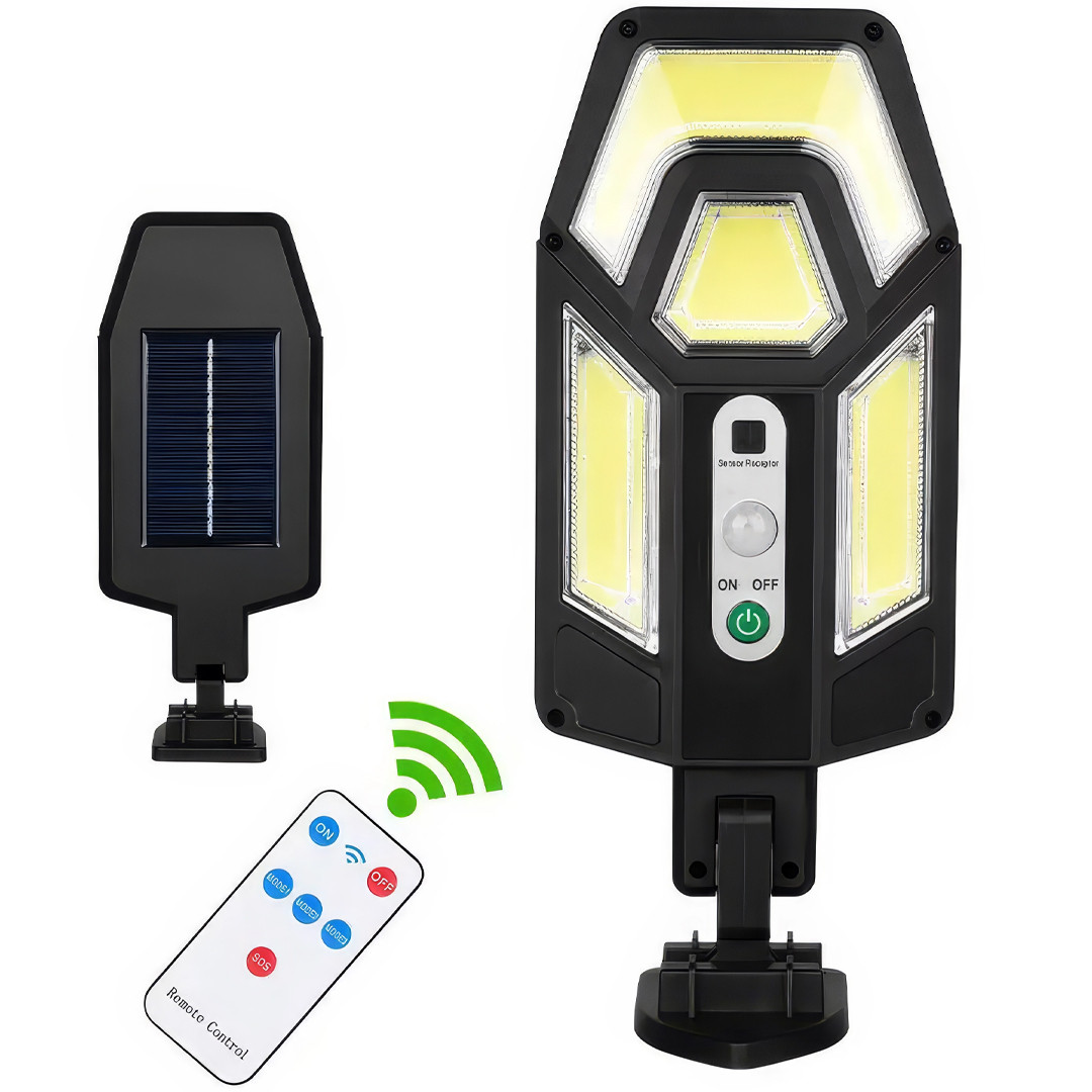 Вуличний світильник на сонячній батареї з датчиком руху Street Light HS-801 Автономний вуличний ліхтар, фото 1