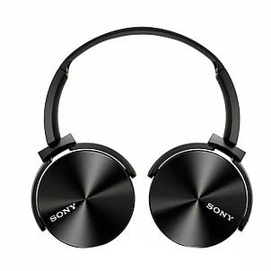 Бездротові накладні комп'ютерні навушники з мікрофоном SN Extra BASS MDR-XB450 Чорний, фото 3