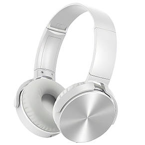 Бездротові накладні комп'ютерні навушники з мікрофоном SN Extra BASS MDR-XB450 Білий, фото 4