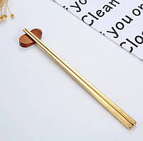 Палички для суші та ролів металеві, багаторазові палички для їжі (золотистий)