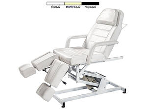 Педикюрна кушетка з 1 електромотором універсальне крісло для педикюру косметолога мод.3673 AS біла
