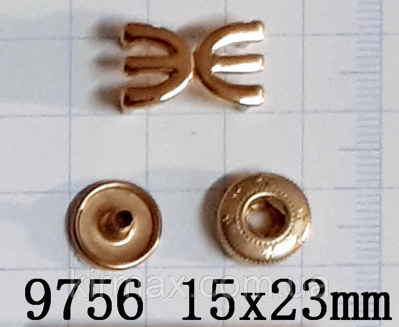 Кнопка 9756 золото 15x22.5mm