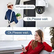 Вулична WiFi камера із сонячною панеллю та віддаленим доступом TP8 V360 Pro Портативна камера 2Мп, фото 4