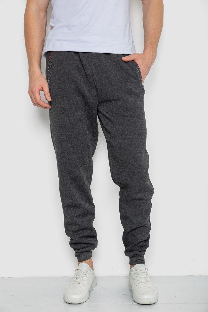 Спортивні штани на флісі, колір темно-сірий, 244R41329, фото 1