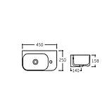 Раковина Qtap Tern 450х260х155 White QT17115117RWN, фото 3
