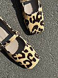 Балетки жіночі шкіра поні леопардові, фото 3