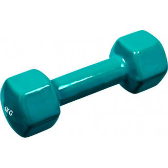 Гантель для фітнесу з вініловим покриттям Generation Fitness FF51D3A-1kg (бірюзовий)