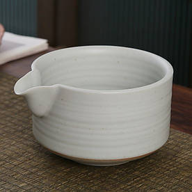 Чаван Katakuchi White з носиком для приготування матчі Тяван Катакучі