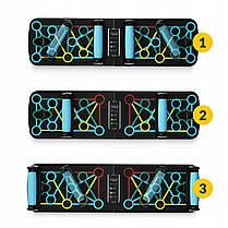 Упори (дошка) для віджимань зі змінним хватом 4FIZJO Push-up Board складна (P-5907739312785), фото 5