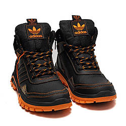 Підліткові шкіряні зимові черевики Adidas Winter Terrex Black, чорні