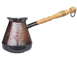 Турка 400мл мідна Троянда ТМ СЛОВЯНСЬК