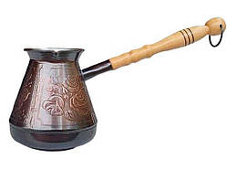 Турка 500мл мідна Троянда ТМ СЛОВЯНСЬК