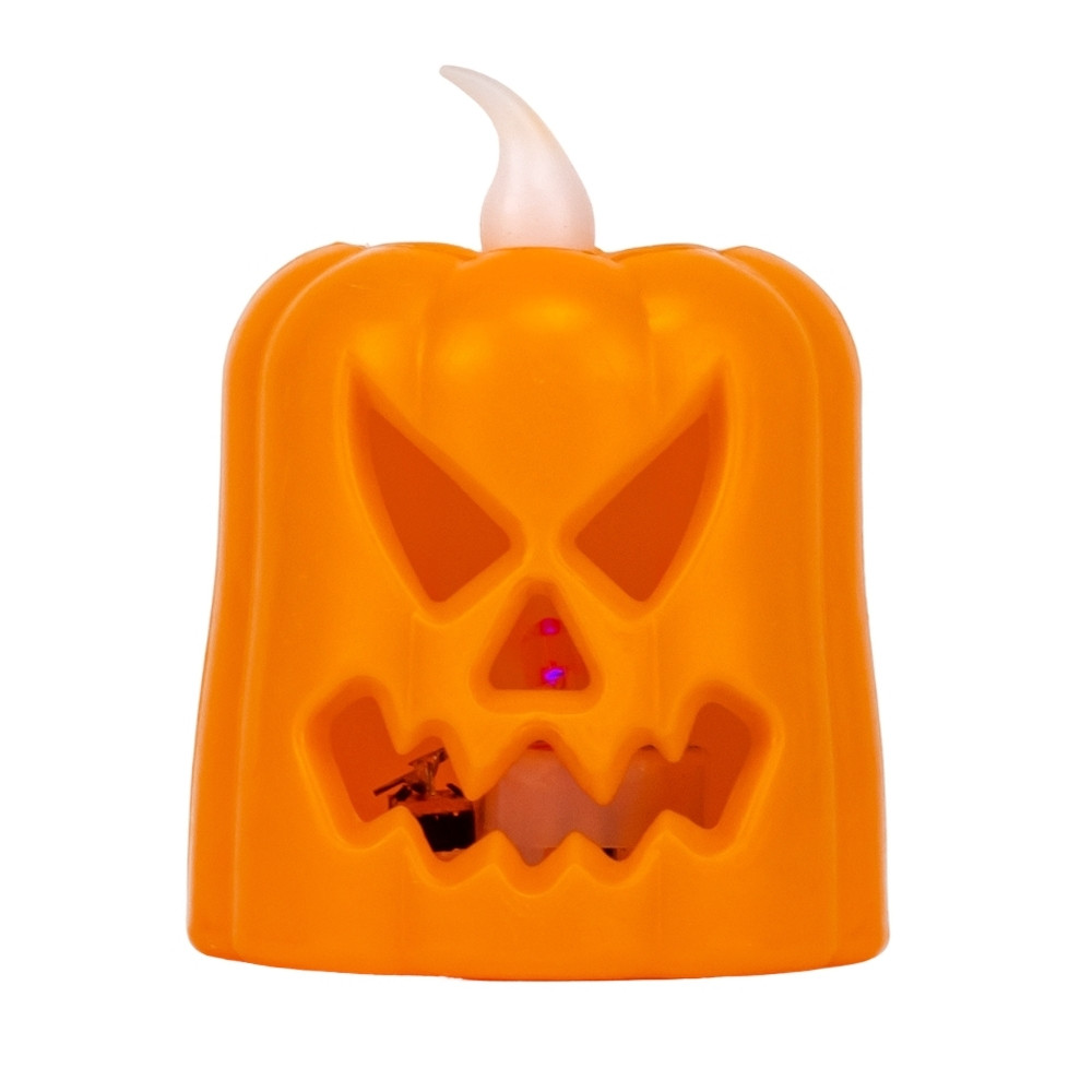 Святкова прикраса декор Halloween електрична свічка Гарбуз 7 см 19134-007
